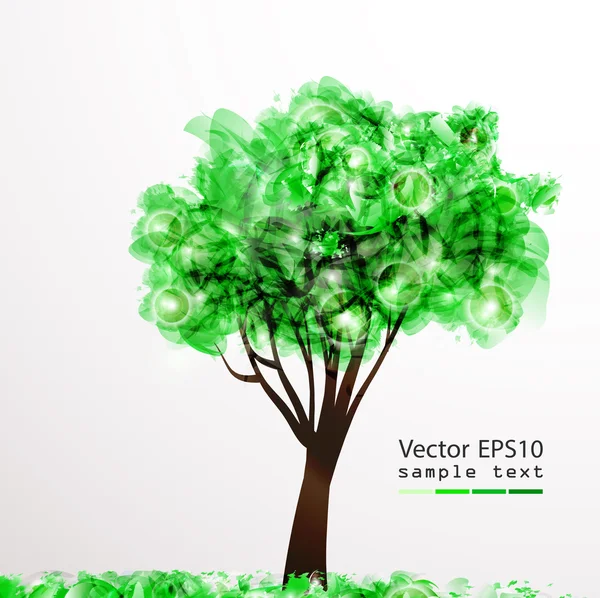 Árbol verde abstracto — Archivo Imágenes Vectoriales
