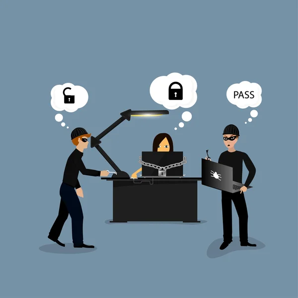 Protection contre le piratage — Image vectorielle