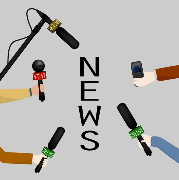 Concept of live news — Stock Vector