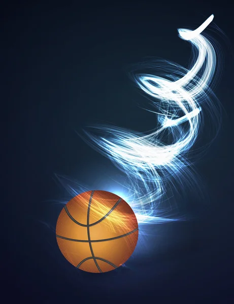 Basket boll i brand — Stock vektor
