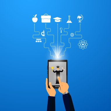 on-line eğitim kavramı.