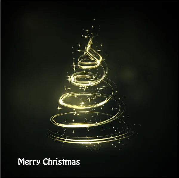 Christmas tree from light — Stock Vector