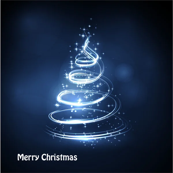 Christmas tree from light — Stock Vector