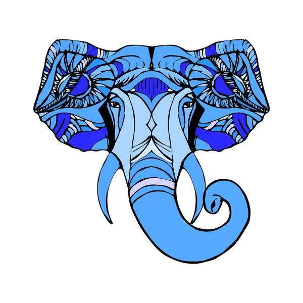 Olifant hoofd - Ganesha — Stockvector