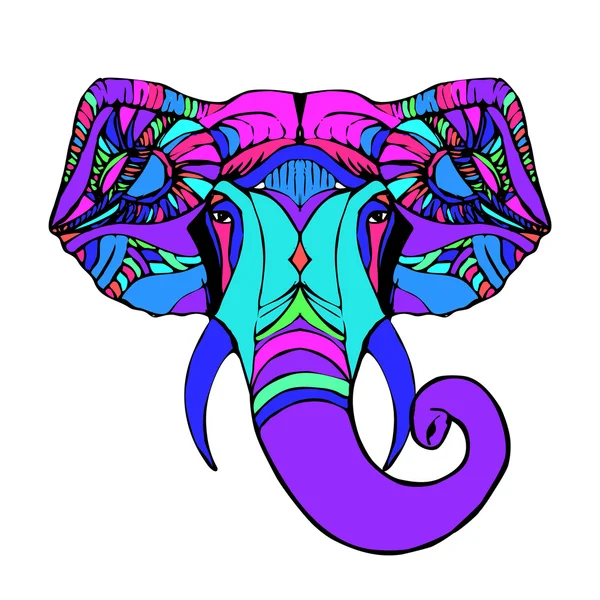 Κεφάλι ελέφαντα - Γκανέσα — Διανυσματικό Αρχείο