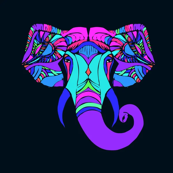 Cabeza de elefante - Ganesha — Vector de stock