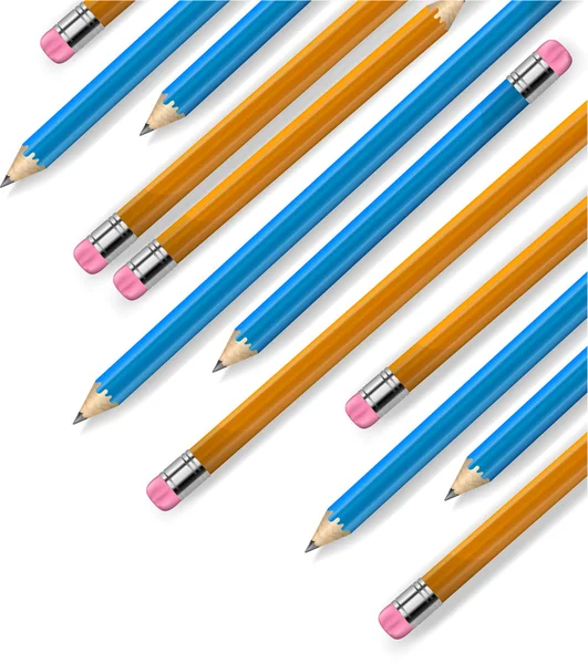 Sharpened detailed pencils — Stock Vector