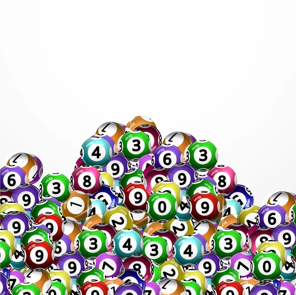 Loteria kolorowe kulki — Wektor stockowy