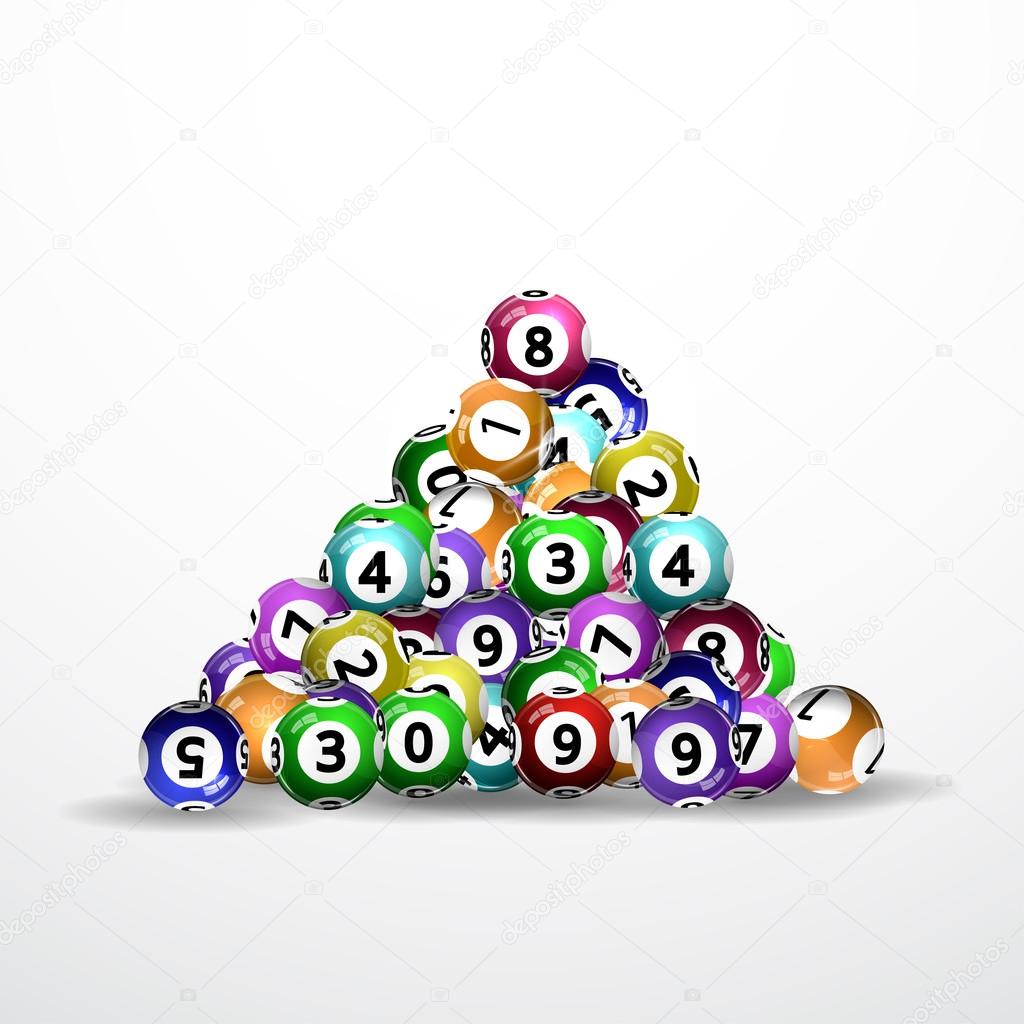 Colorful lottery balls