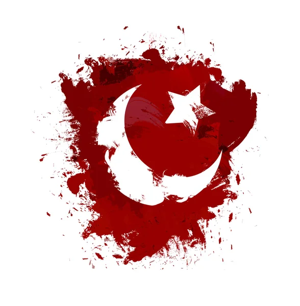 Turkey Flag retro — Stock Vector