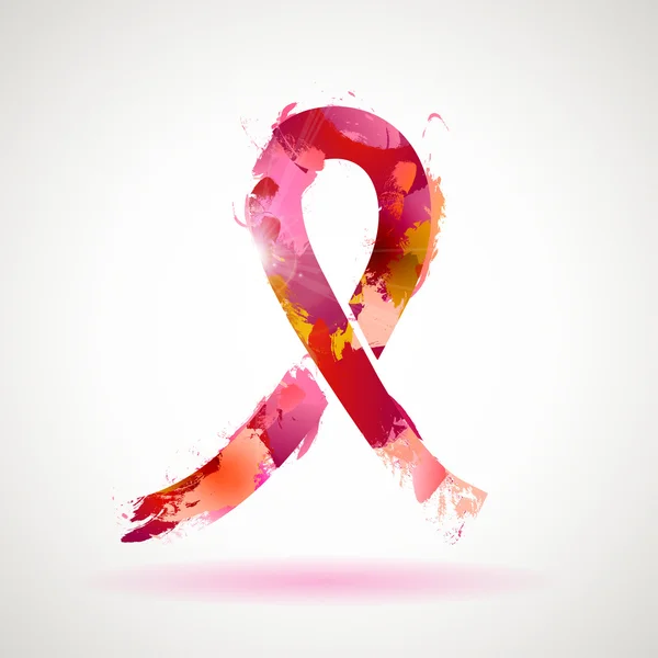 Brustkrebs-Aufklärungssymbol. — Stockvektor