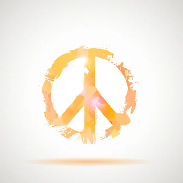 Símbolo hippie de paz . — Vector de stock