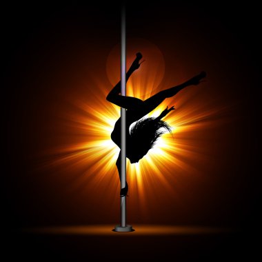 Kız direkte dans ediyor..