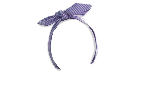 Headband White Background Made White Purple Fabric Used Decorate Hair — Stock Photo, Image
