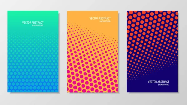 Circle Dot Gradient Minimal Covers Design Halftone Dots Colorful Design — Stock Vector