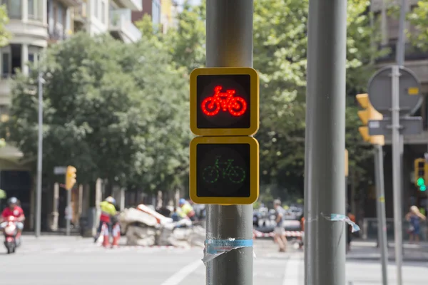 Red bicycle traffic light