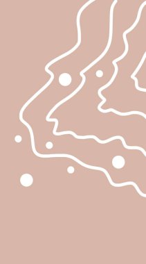 Minimalist bej ve beyaz soyut sosyal medya şablonu, zarif medya işareti ögesi, pastel arkaplan