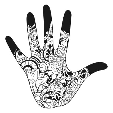 Vektör kabile dekoratif el