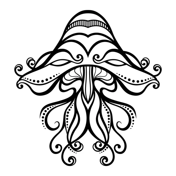 Vetor Abstrato Decorativo Medusa — Vetor de Stock