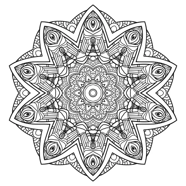 Vektorové krásný Deco Mandala — Stockový vektor