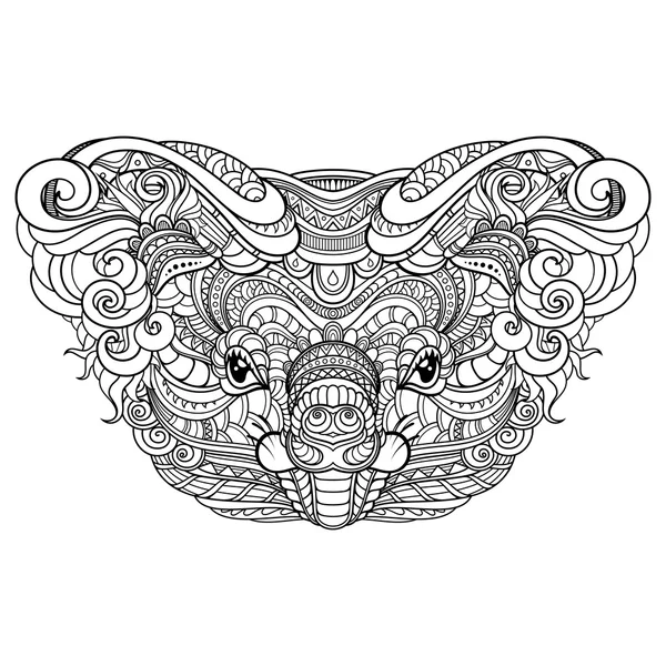 Vector Tribal Decorative Koala 's Head — стоковый вектор