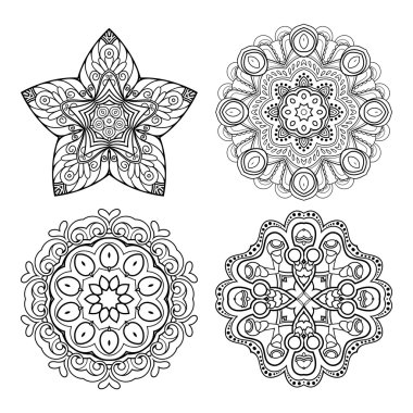 Deco güzel mandalalar vektör kümesi