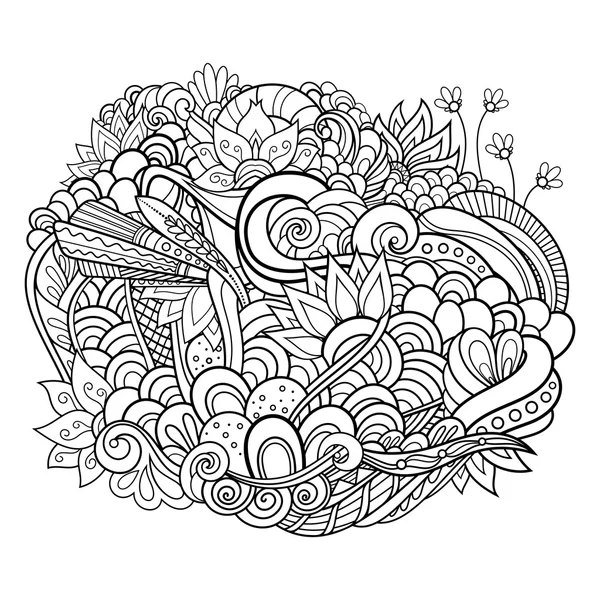 Flora vektör tek renkli arka plan