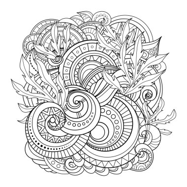 Flora vektör tek renkli arka plan