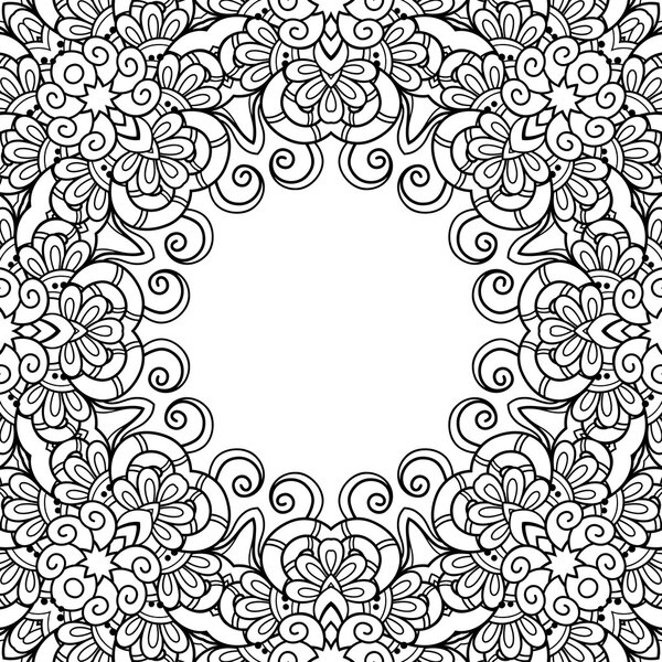 Векторная монохромная рамка. Элемент дизайна для границы страницы
