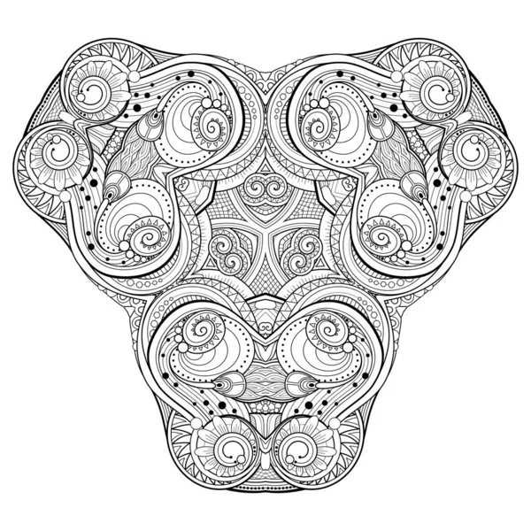 Vektör Tek Krom Üçgen. Soyut Nesne Beyaz Arkaplanda İzole Edildi. Etnik Dekoratif Element