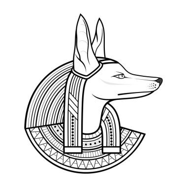 Antik Mısır 'ın vektör tanrısı. Anubis.