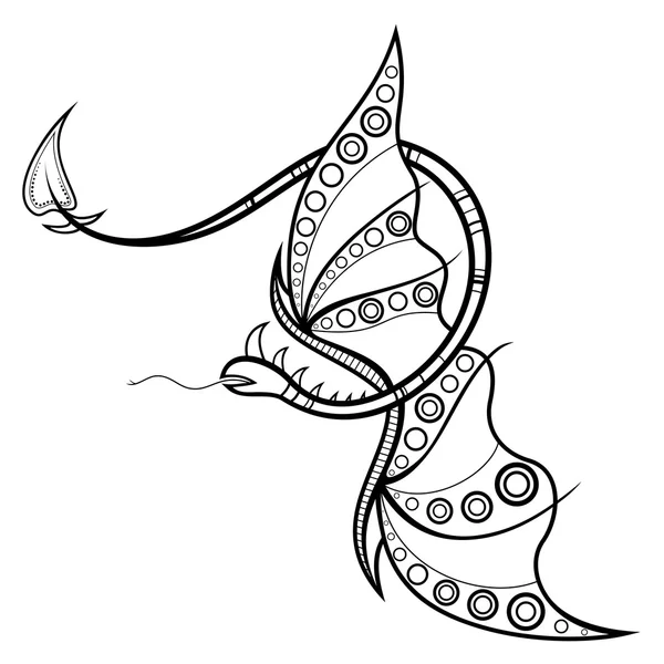 Векторный племенной декоративный дракон — стоковый вектор