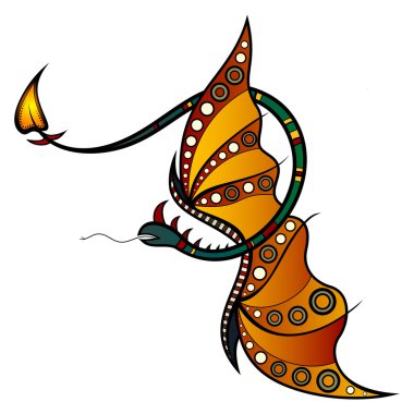 Vektör kabile dekoratif Dragon