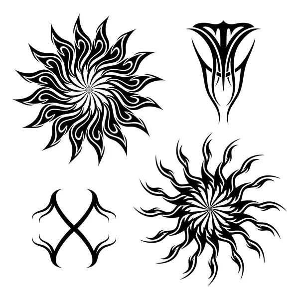 Vector Set of Tribal Tattoo — Stock Vector