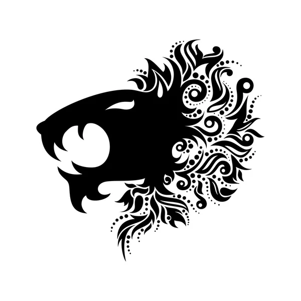 Cabeça de leão do logotipo do vetor — Vetor de Stock