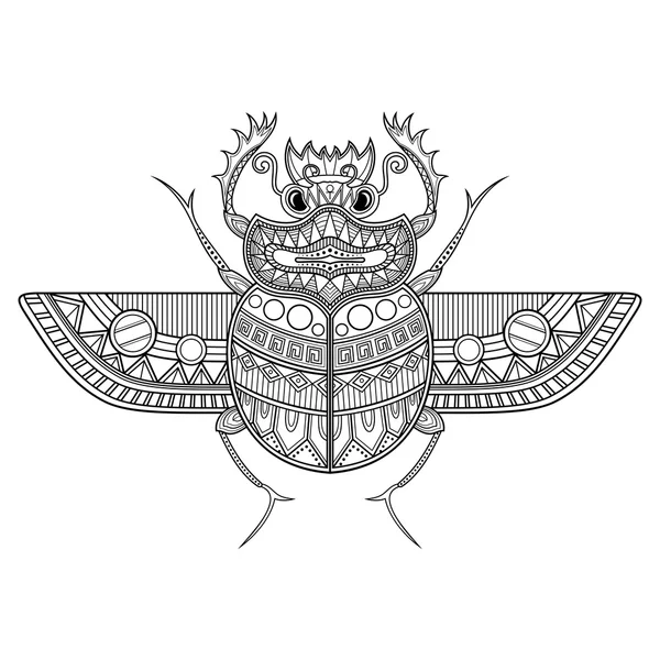 Vektorové Scarab brouk — Stockový vektor