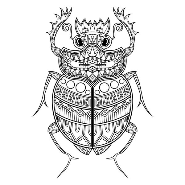 Vector Scarab Beetle — Stock Vector