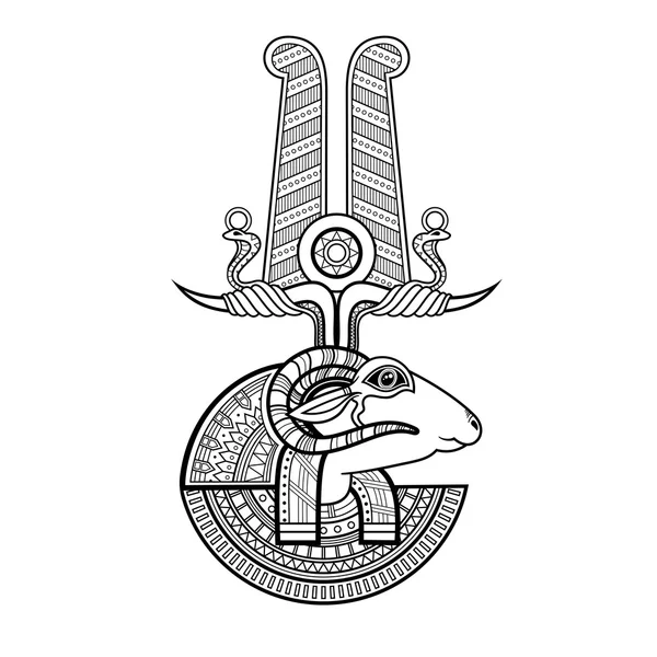 Vector God of ancient Egypt — Stock Vector