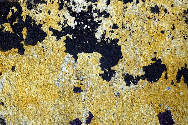 Textures Peeled Plaster Multi Layer Painting Wall White Yellow Black — Stock Photo, Image