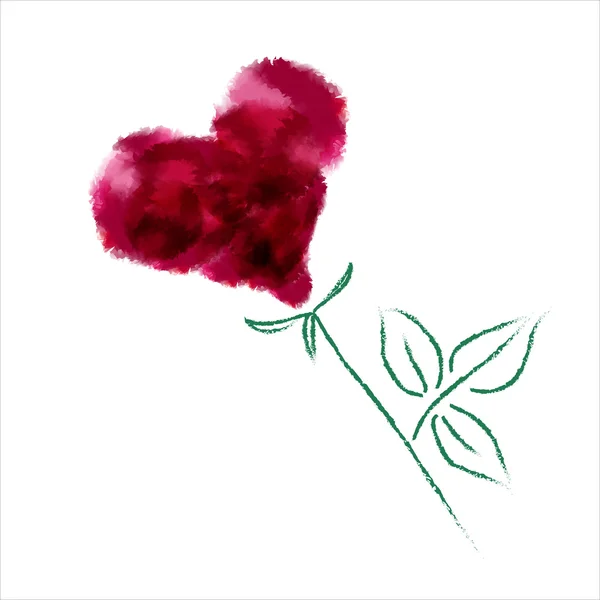 Rose jako srdce — Stock fotografie