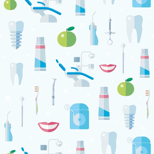 Fondo sin costura dental — Vector de stock