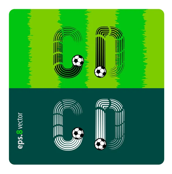 Jeu de lettres football — Image vectorielle