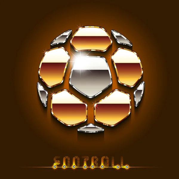 Fotbal Zlatý míč — Stockový vektor