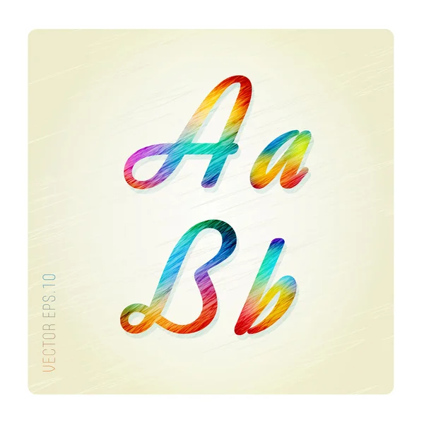 Lettres majuscules et minuscules A, B — Image vectorielle