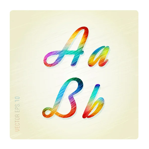 Kapitaal- en kleine letters A, B — Stockvector