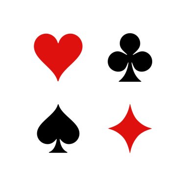Standard suits for playing cards clipart