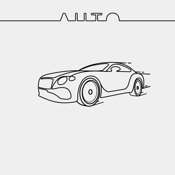 Векторная Иллюстрация Эскизного Автомобиля Мультипликационного Искусства — стоковый вектор