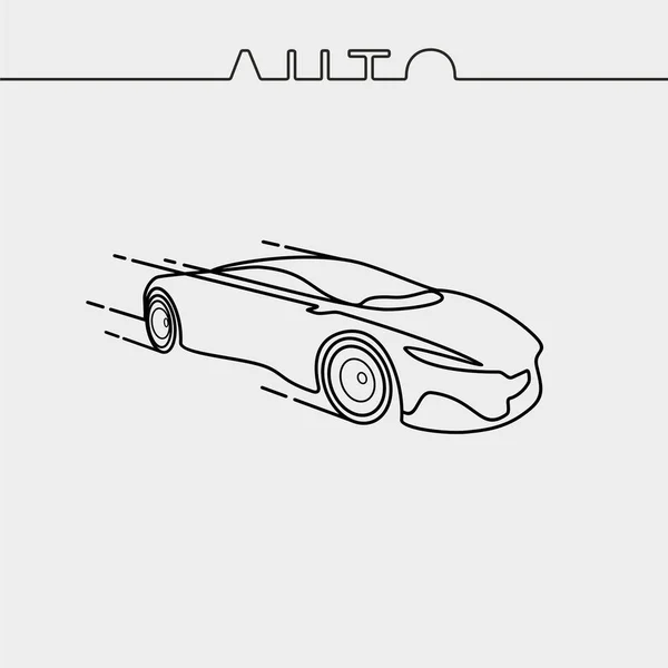 Vektor Illustration Der Skizzierung Auto Cartoon Kunst — Stockvektor