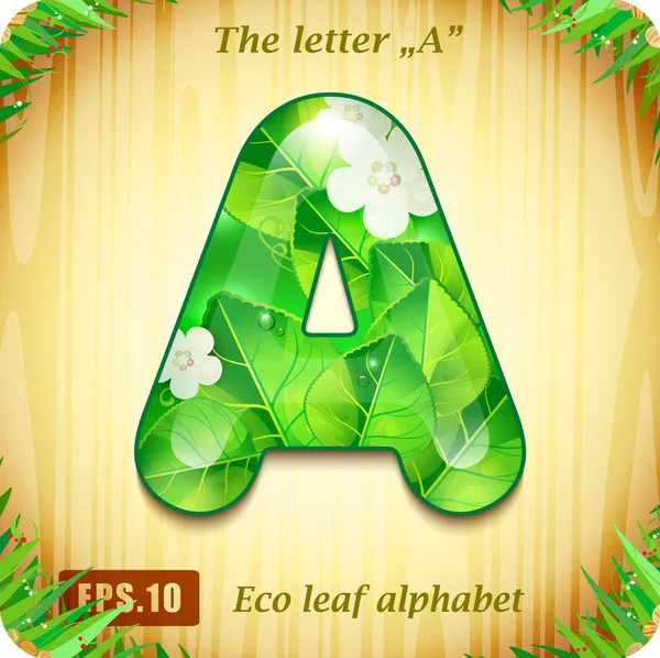 Decoratieve glanzende letter "A" — Stockvector