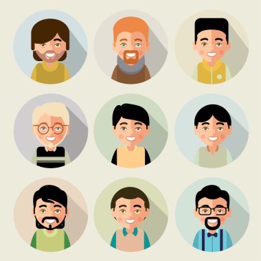 çocuk çizgi film karakter kümesi